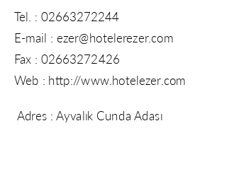 Hotel Ezer iletiim bilgileri